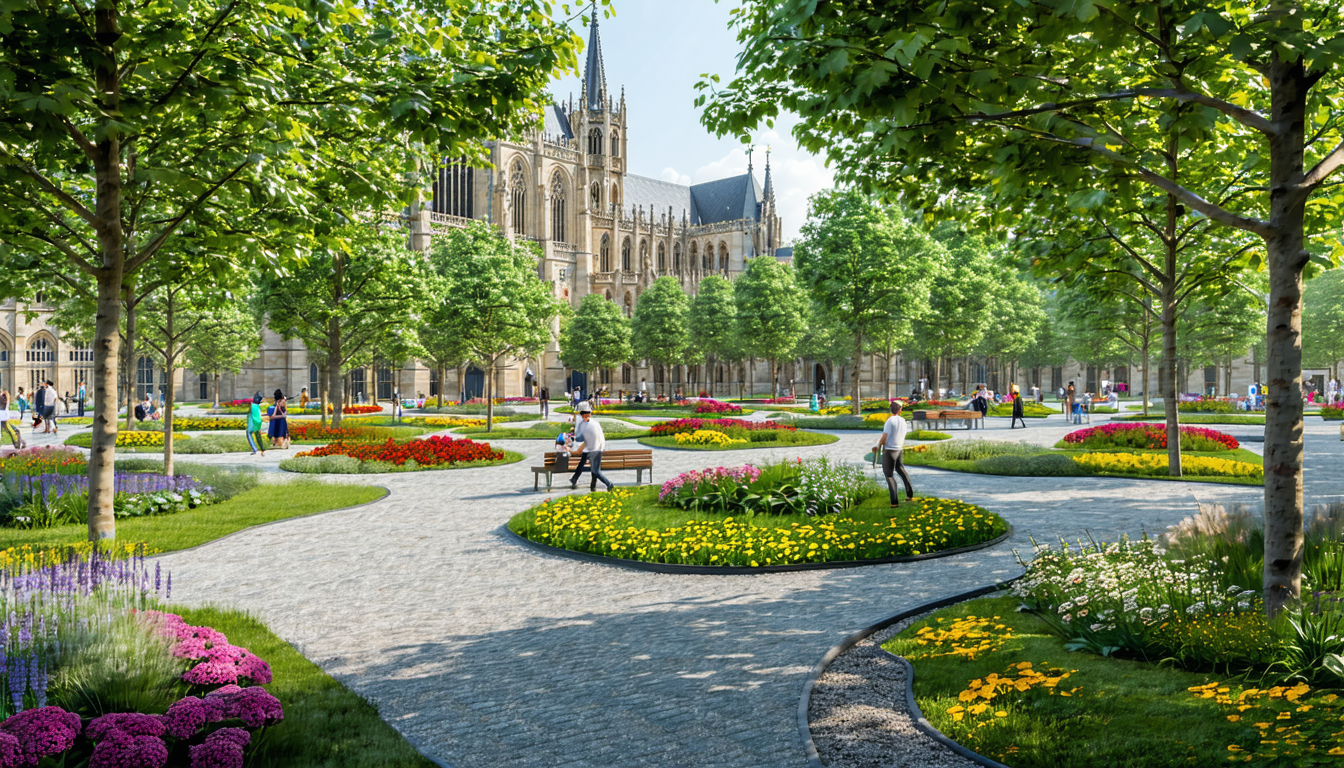 découvrez le futur jardin qui émergera près de l'aître saint-maclou à rouen, transformant un terrain vacant en un espace verdoyant. un projet qui promet d'embellir la ville et d'offrir un lieu de détente aux habitants.