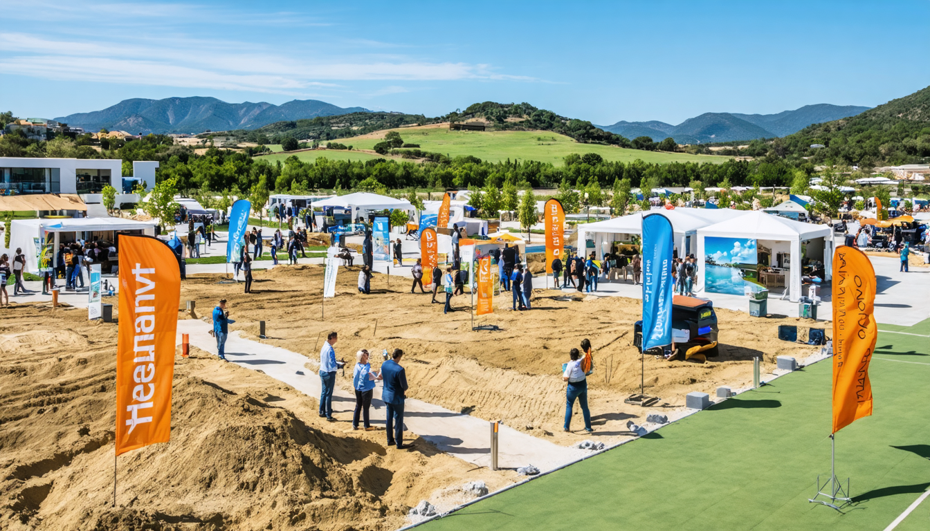 participez aux journées portes ouvertes de la zac terra magma à bessan et explorez les terrains constructibles disponibles. une opportunité unique de découvrir votre futur projet immobilier dans un cadre enchanteur !